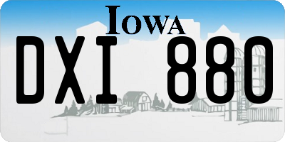 IA license plate DXI880