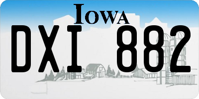 IA license plate DXI882