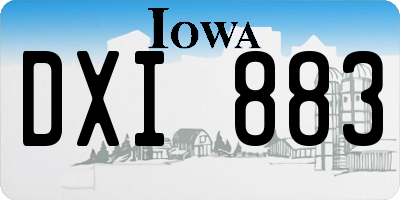 IA license plate DXI883