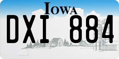 IA license plate DXI884