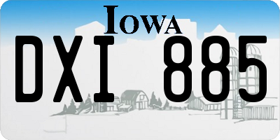 IA license plate DXI885