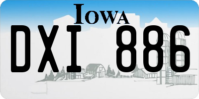 IA license plate DXI886