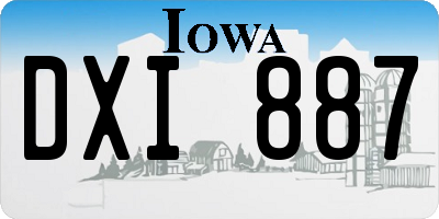 IA license plate DXI887