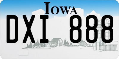 IA license plate DXI888