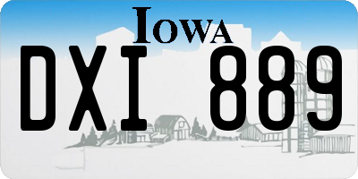 IA license plate DXI889