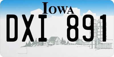IA license plate DXI891