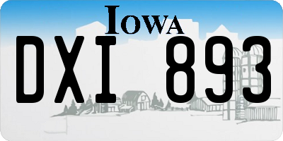 IA license plate DXI893