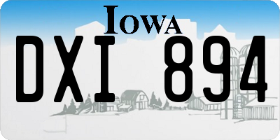 IA license plate DXI894
