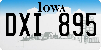 IA license plate DXI895