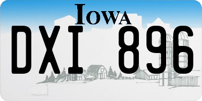 IA license plate DXI896