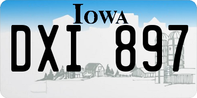 IA license plate DXI897