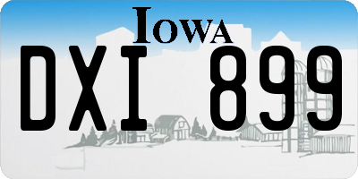 IA license plate DXI899