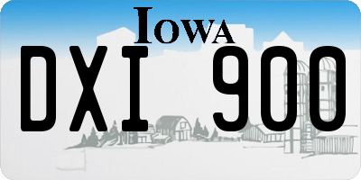 IA license plate DXI900