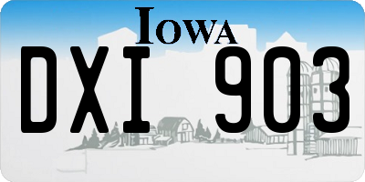 IA license plate DXI903