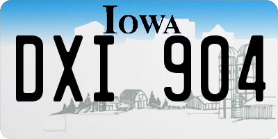 IA license plate DXI904