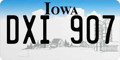 IA license plate DXI907