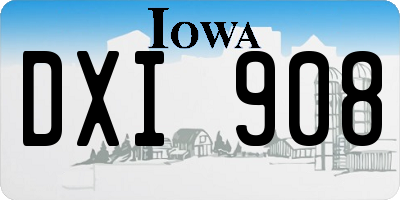 IA license plate DXI908