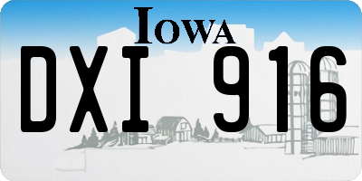 IA license plate DXI916