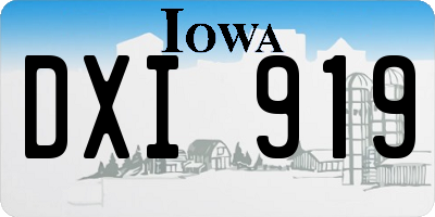 IA license plate DXI919