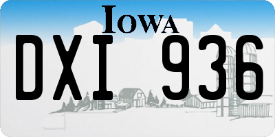 IA license plate DXI936