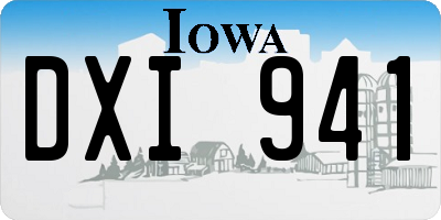 IA license plate DXI941