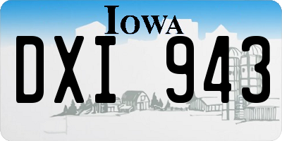 IA license plate DXI943