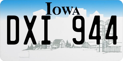 IA license plate DXI944