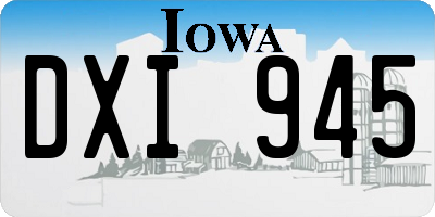 IA license plate DXI945