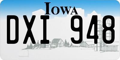 IA license plate DXI948
