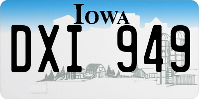 IA license plate DXI949