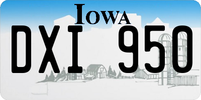 IA license plate DXI950