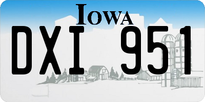 IA license plate DXI951