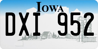 IA license plate DXI952