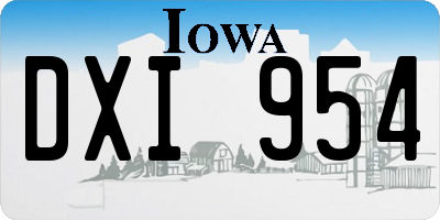 IA license plate DXI954