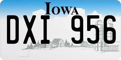 IA license plate DXI956