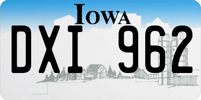 IA license plate DXI962