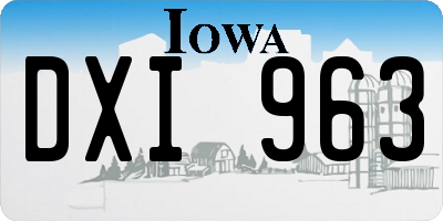 IA license plate DXI963