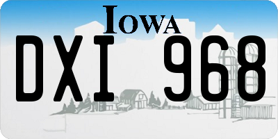 IA license plate DXI968