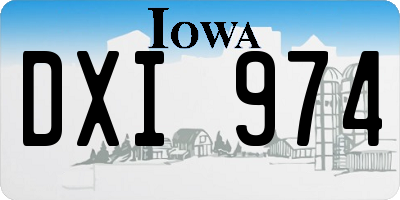 IA license plate DXI974