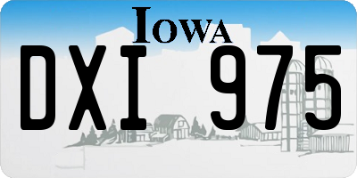 IA license plate DXI975