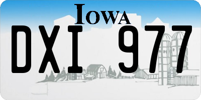 IA license plate DXI977