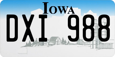 IA license plate DXI988