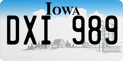 IA license plate DXI989