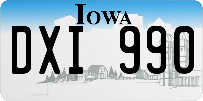 IA license plate DXI990