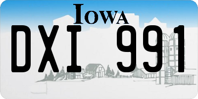IA license plate DXI991