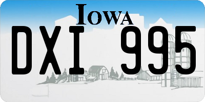 IA license plate DXI995
