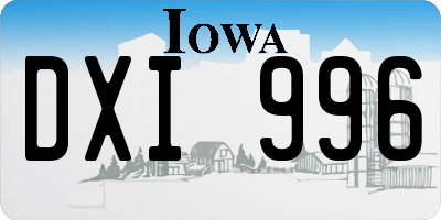 IA license plate DXI996