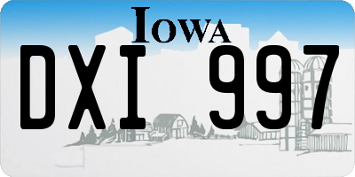 IA license plate DXI997