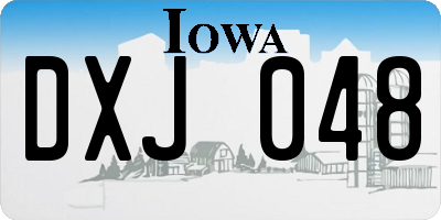 IA license plate DXJ048