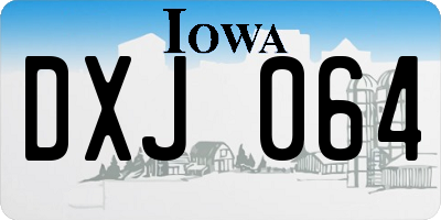 IA license plate DXJ064